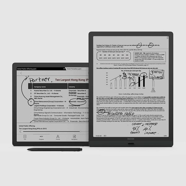 E-INK-Tablet 13,3 Zoll (Android), mit Frontlicht, ohne Notenständer/Adapter/Software