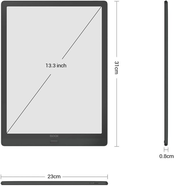 E-INK-Tablet 13,3 Zoll (Android), ohne Notenständer/Adapter/Software (BOOX TabX)